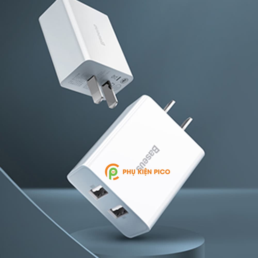 Củ Sạc Nhanh 2 cổng Baseus Speed Mini Dual U Charger 5V/2A CCFS-M02 cốc sạc nhanh - 5