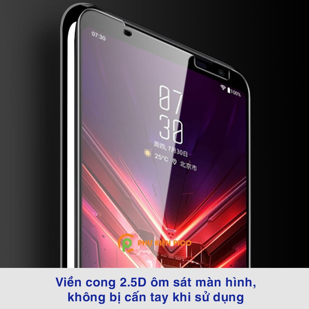 Kính cường lực Rog Phone 3 full màn hình viền đen siêu mỏng độ cứng 9H - 5