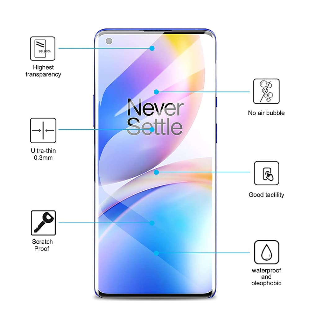 Kính cường lực Oneplus 8 Pro chính hãng T-Max Liquid trong suốt keo UV full màn hình - 4