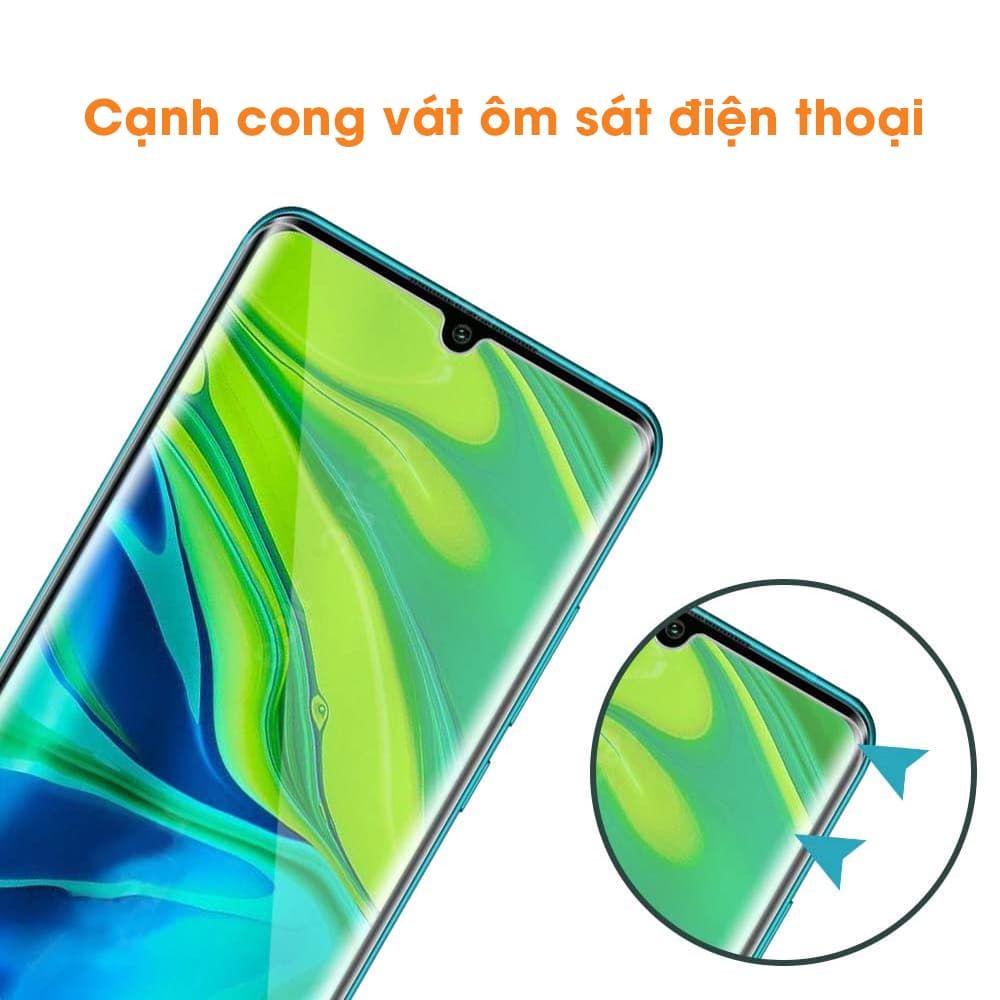 Kính cường lực Xiaomi Mi CC9 Pro chính hãng T-Max Liquid trong suốt keo UV full màn hình - 3