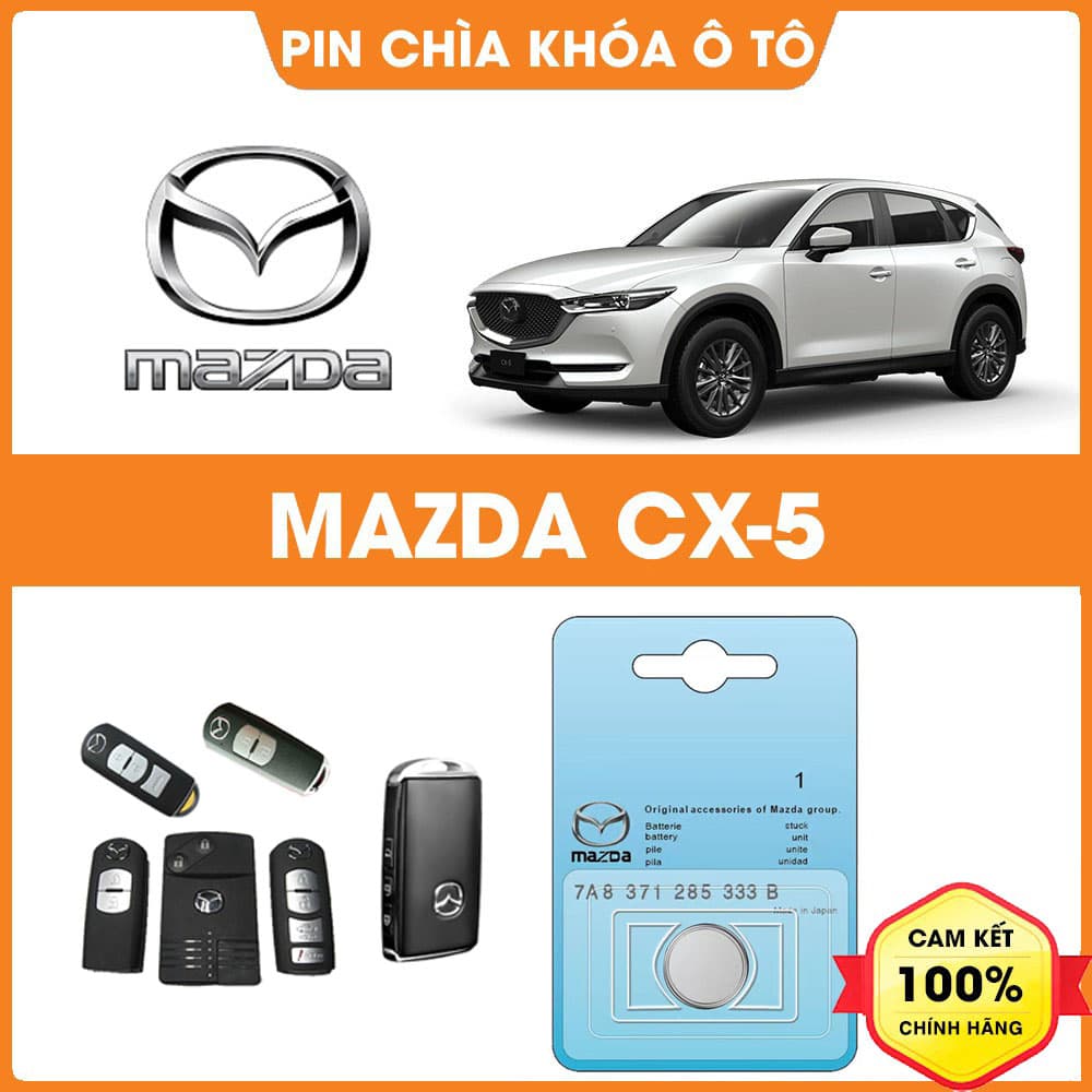 Pin chìa khóa ô tô Mazda CX5 chính hãng Mazda sản xuất tại Indonesia 3V Panasonic