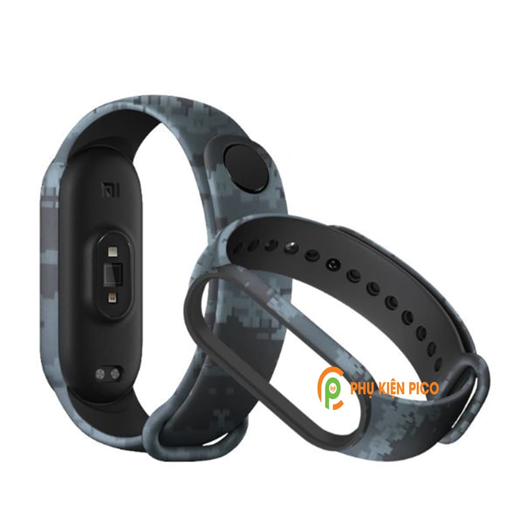 Dây đeo thay thế Xiaomi Mi Band 5 full box dây silicon vòng đeo tay Miband 5 màu camo rằn ri - 9