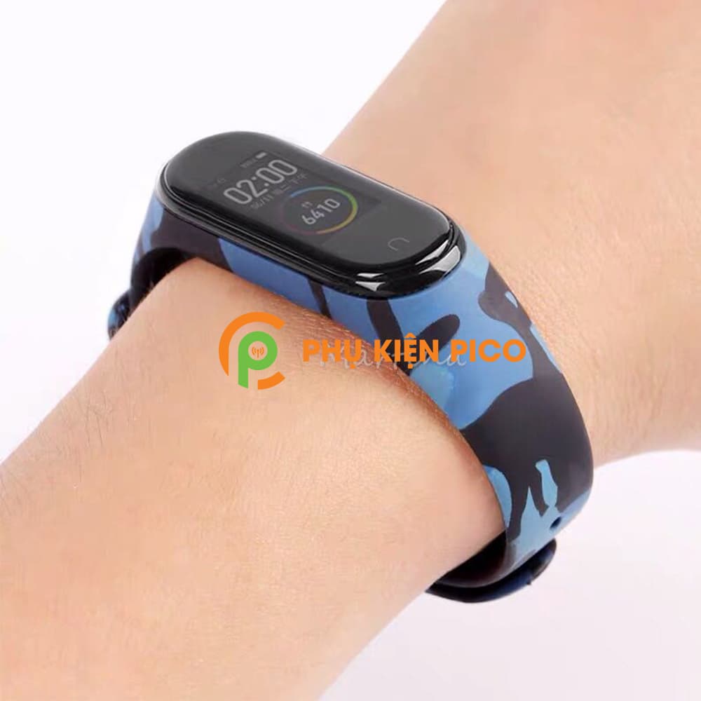 Dây đeo thay thế Xiaomi Mi Band 5 full box dây silicon vòng đeo tay Miband 5 màu camo rằn ri - 6