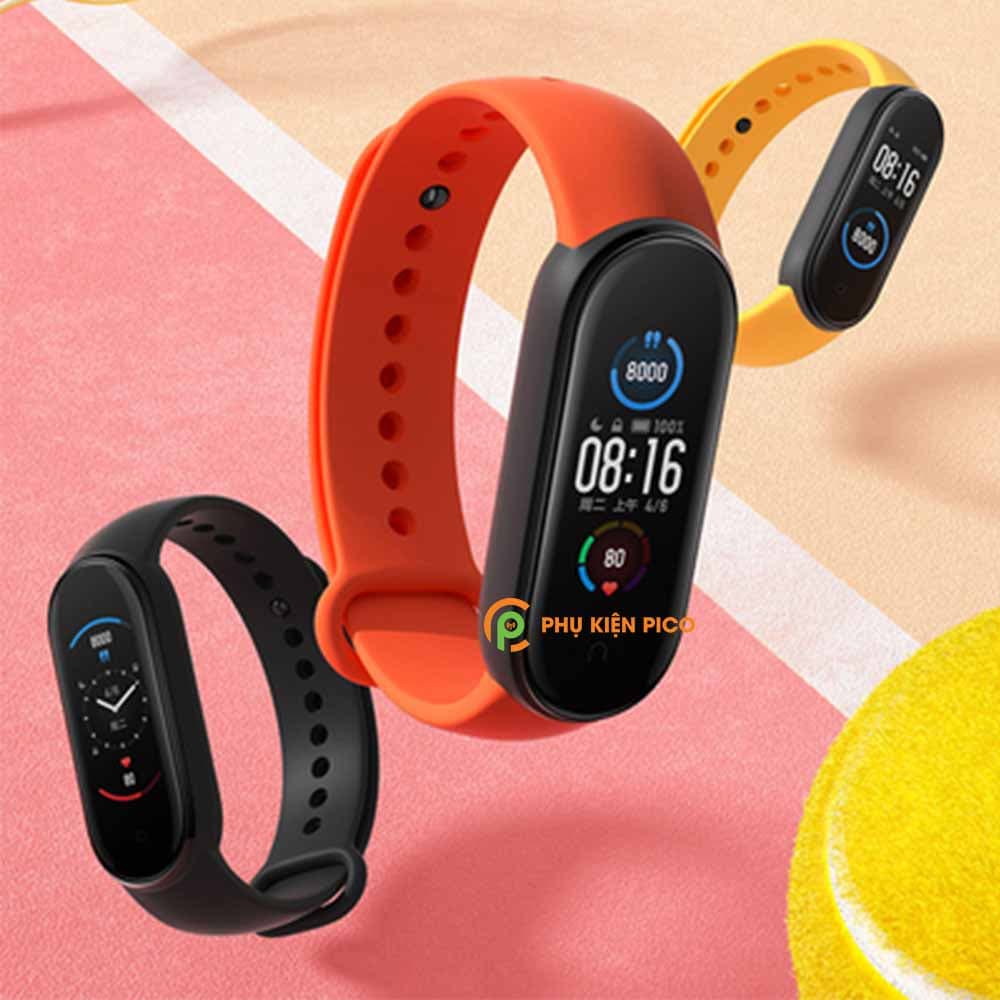 Dây đeo thay thế Xiaomi Mi Band 5 dây silicon vòng đeo tay Miband 5 nhiều màu - 7