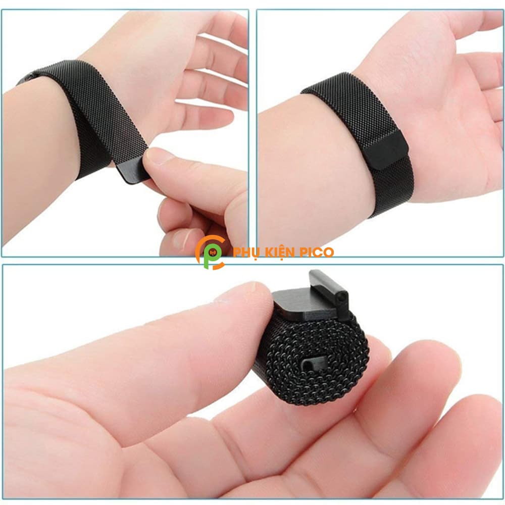 Dây đồng hồ Colmi P8 dây đeo bằng thép không gỉ Milanese Loop có khóa nam châm - 4