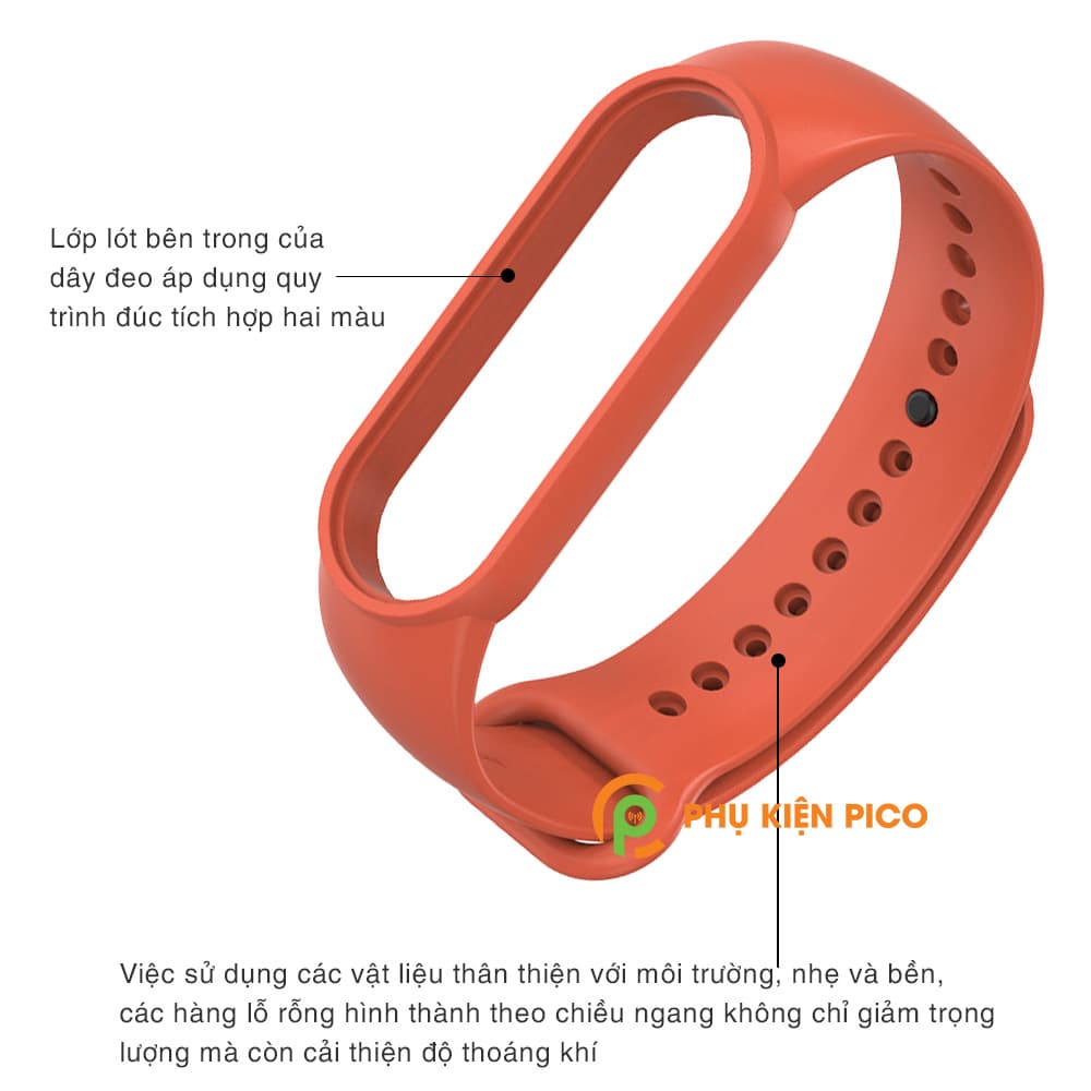 Dây đeo thay thế Xiaomi Mi Band 5 dây silicon vòng đeo tay Miband 5 nhiều màu - 5
