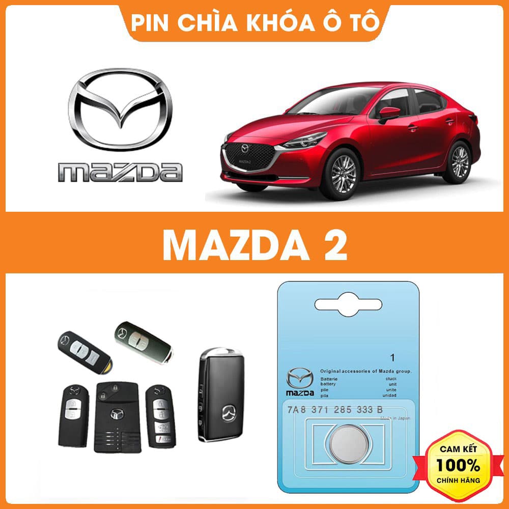 Pin chìa khóa ô tô Mazda 2 chính hãng Mazda sản xuất tại Indonesia 3V Panasonic