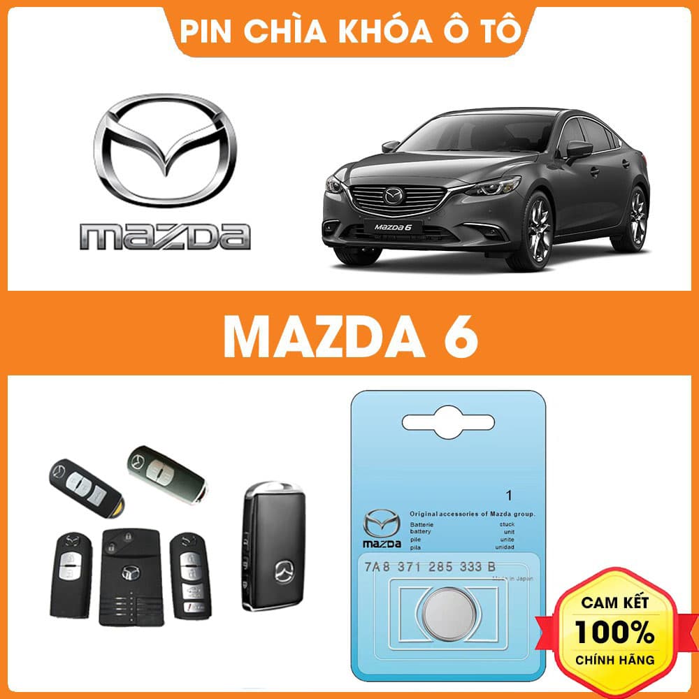 Pin chìa khóa ô tô Mazda 6 chính hãng Mazda sản xuất tại Indonesia 3V Panasonic