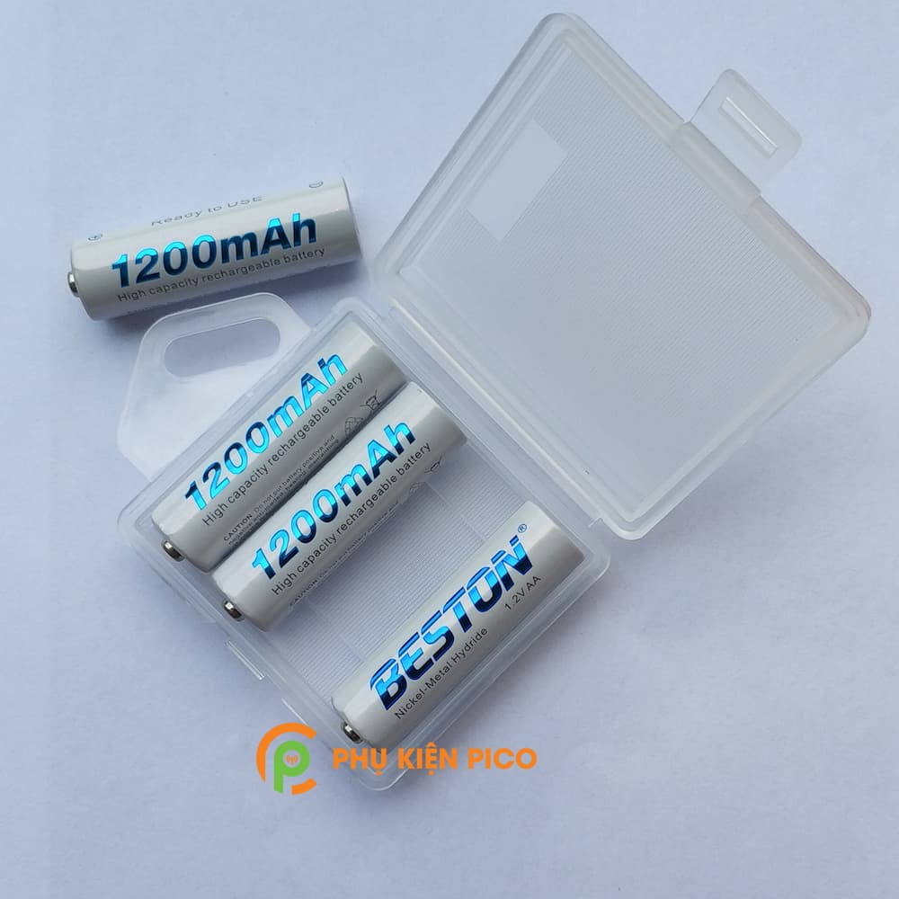 Bộ sạc C807B và 4 Pin sạc Beston AA 1200 mAh, AAA 1300 mAh có thể sạc lại nhiều lần - combo2 - 3