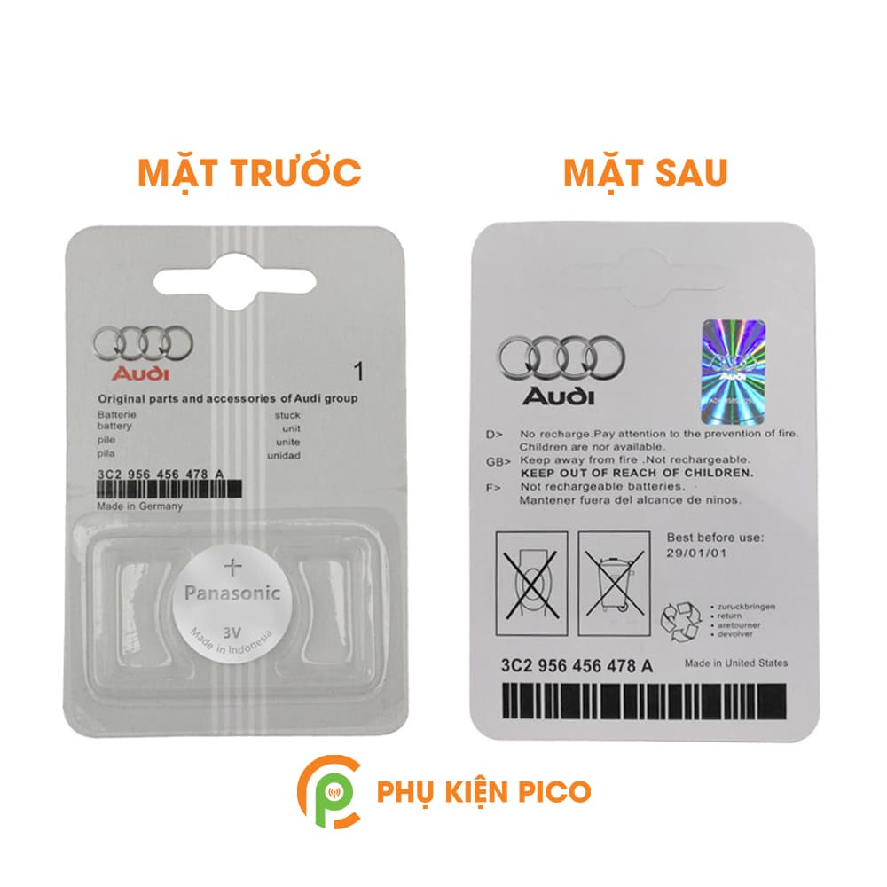 Pin chìa khóa ô tô Audi A3 Sportback chính hãng Audi sản xuất tại Indonesia 3V - 5