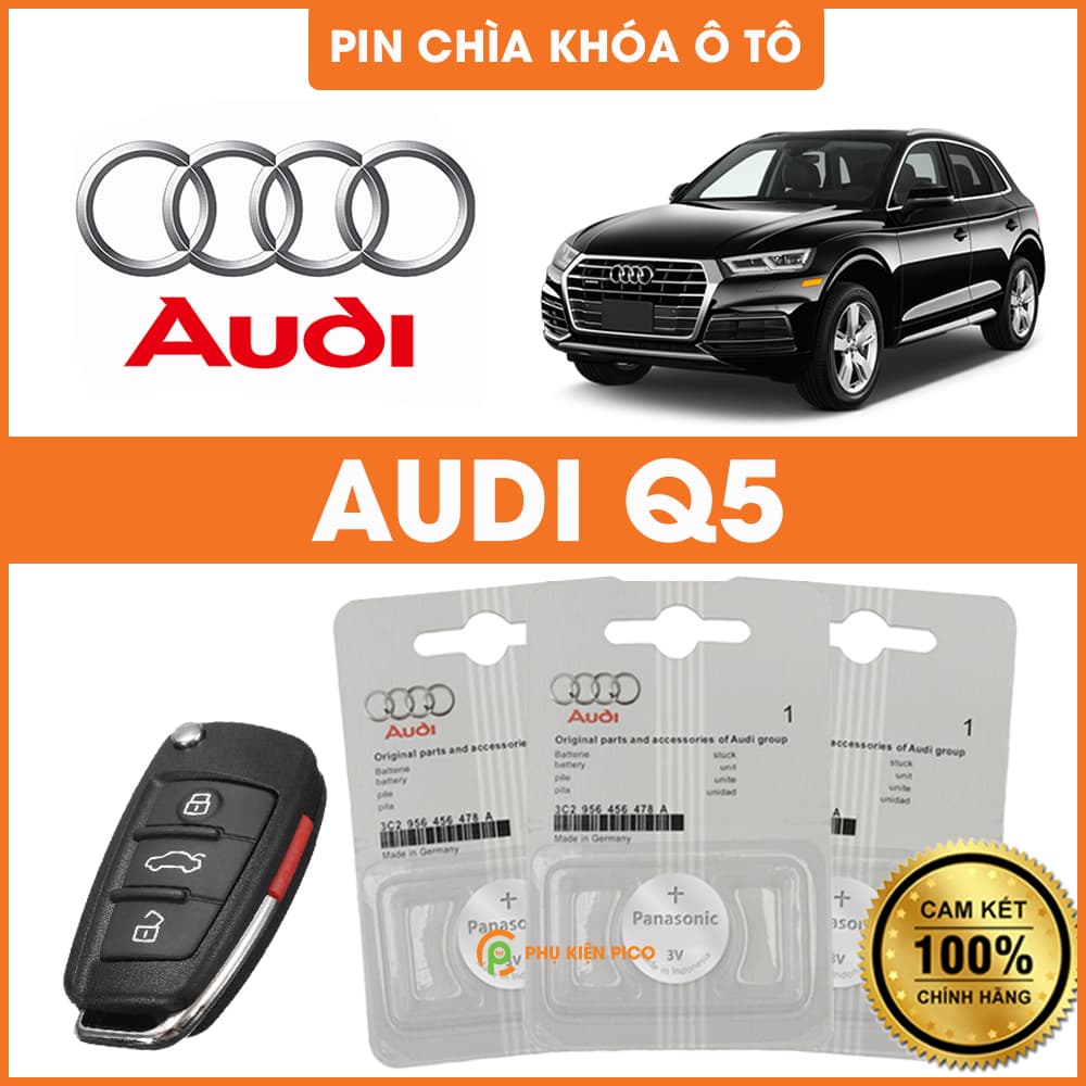Pin chìa khóa ô tô Audi Q5 chính hãng Audi sản xuất tại Indonesia 3V