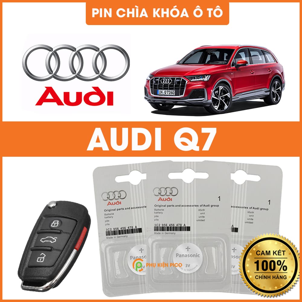 Pin chìa khóa ô tô Audi Q7 chính hãng Audi sản xuất tại Indonesia 3V