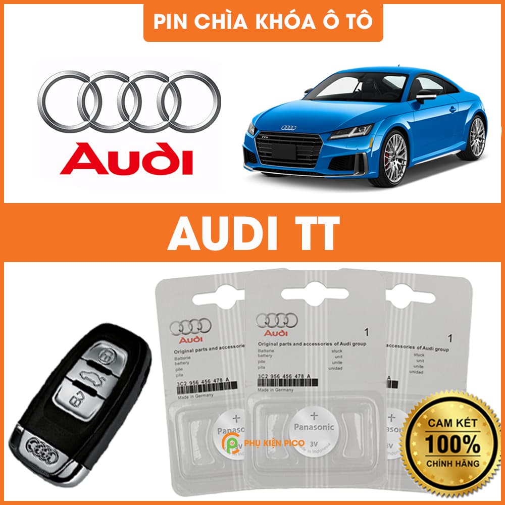 Pin chìa khóa ô tô Audi TT chính hãng Audi sản xuất tại Indonesia 3V