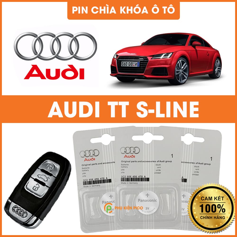 Pin chìa khóa ô tô Audi TT S Line chính hãng Audi sản xuất tại Indonesia 3V