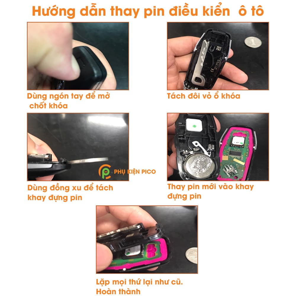 Pin chìa khóa ô tô Audi Q3 chính hãng Audi sản xuất tại Indonesia 3V - 2