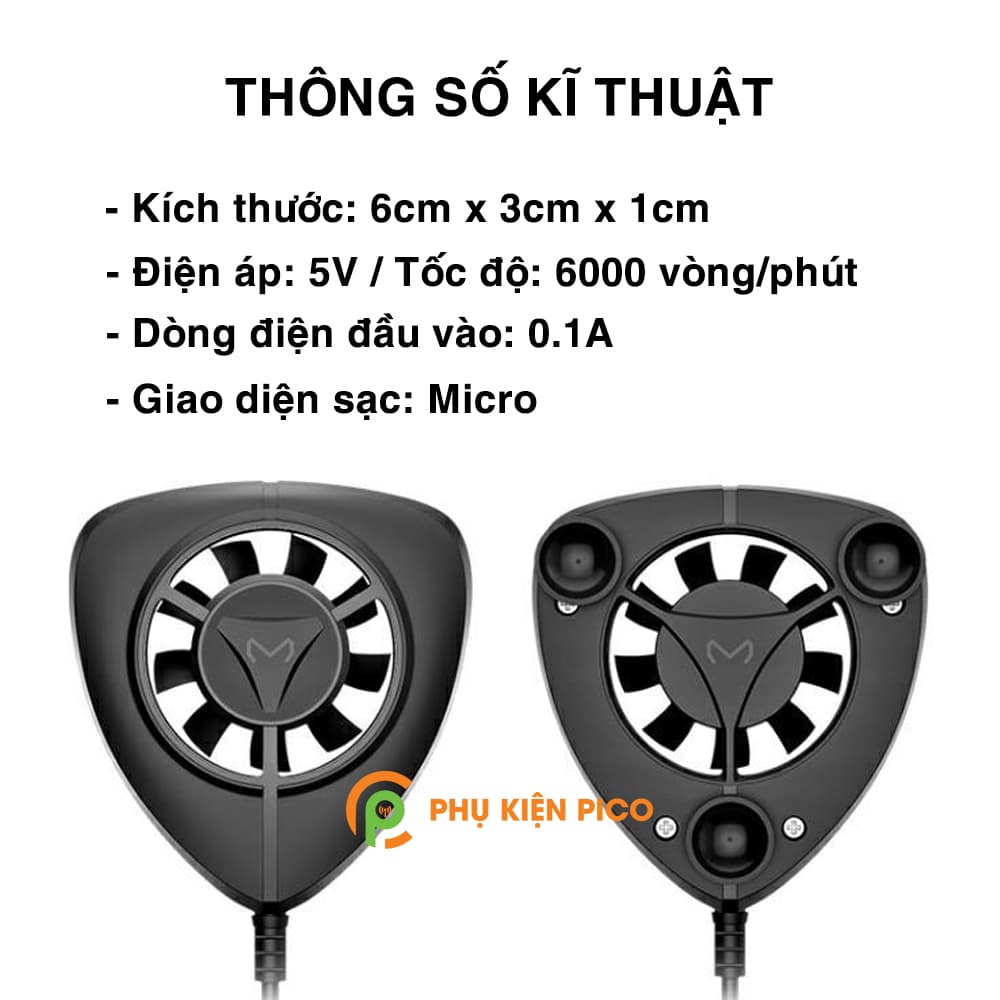 Quạt tản nhiệt điện thoại và máy tính bảng chính hãng Memo siêu mát nhỏ gọn - 2