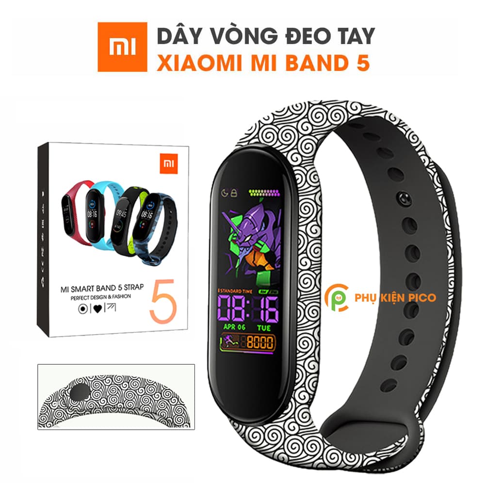 Dây vòng đeo tay Xiaomi Mi Band 5 dây silicon thời trang nhiều màu - Dây đeo thay thế Miband 5 - 4