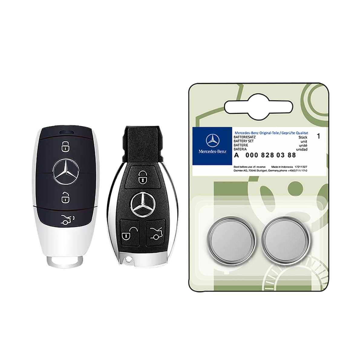 Pin chìa khóa ô tô Mercedes-Benz chính hãng Mercedes sản xuất tại Indonesia 3V - 3