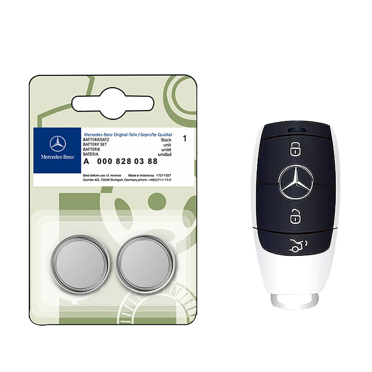 Pin chìa khóa ô tô Mercedes-Benz chính hãng Mercedes sản xuất tại Indonesia 3V - 7