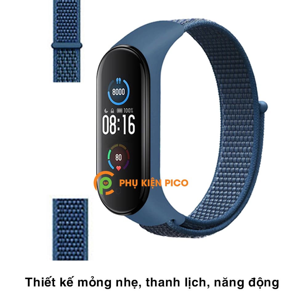 Dây đeo thay thế Xiaomi Mi Band 5 vải Nylon Sport Loop cao cấp siêu bền - Dây Nylon Sport Loop Miband 5 - 6