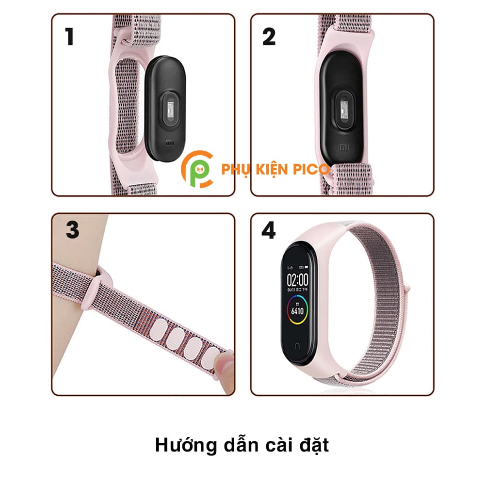 Dây đeo thay thế Xiaomi Mi Band 5 vải Nylon Sport Loop cao cấp siêu bền - Dây Nylon Sport Loop Miband 5 - 7