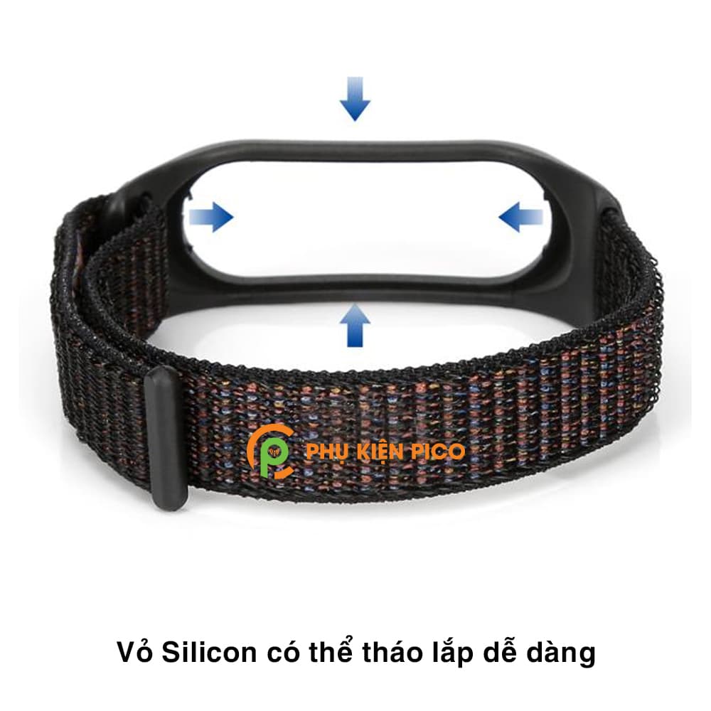 Dây đeo thay thế Xiaomi Mi Band 5 vải Nylon Sport Loop cao cấp siêu bền - Dây Nylon Sport Loop Miband 5 - 4