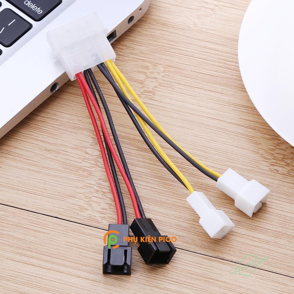 Cáp chuyển dây nguồn Molex sang Fan 3 Pin 5V 12V - 4