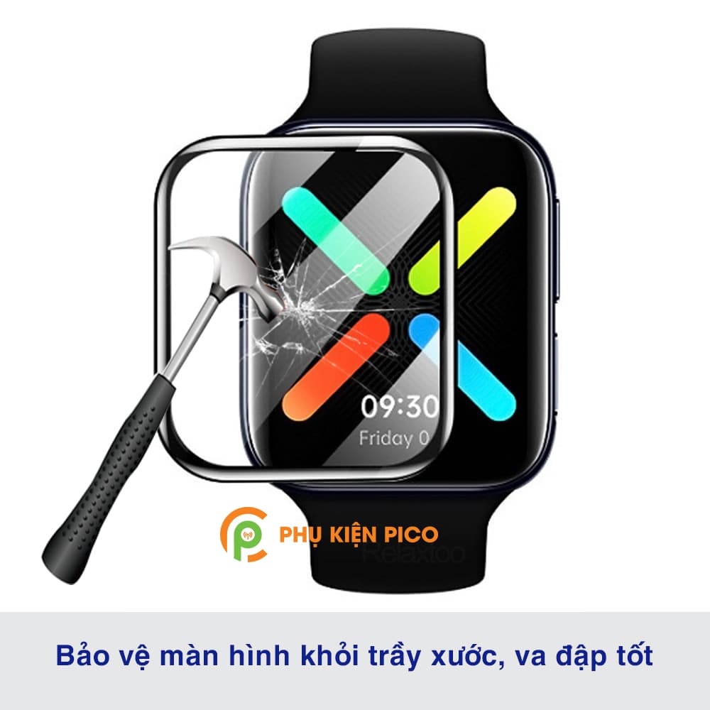 Cường lực Oppo Watch 41mm 46mm full màn hình chống va đập trầy xước bảo vệ đồng hồ - 4