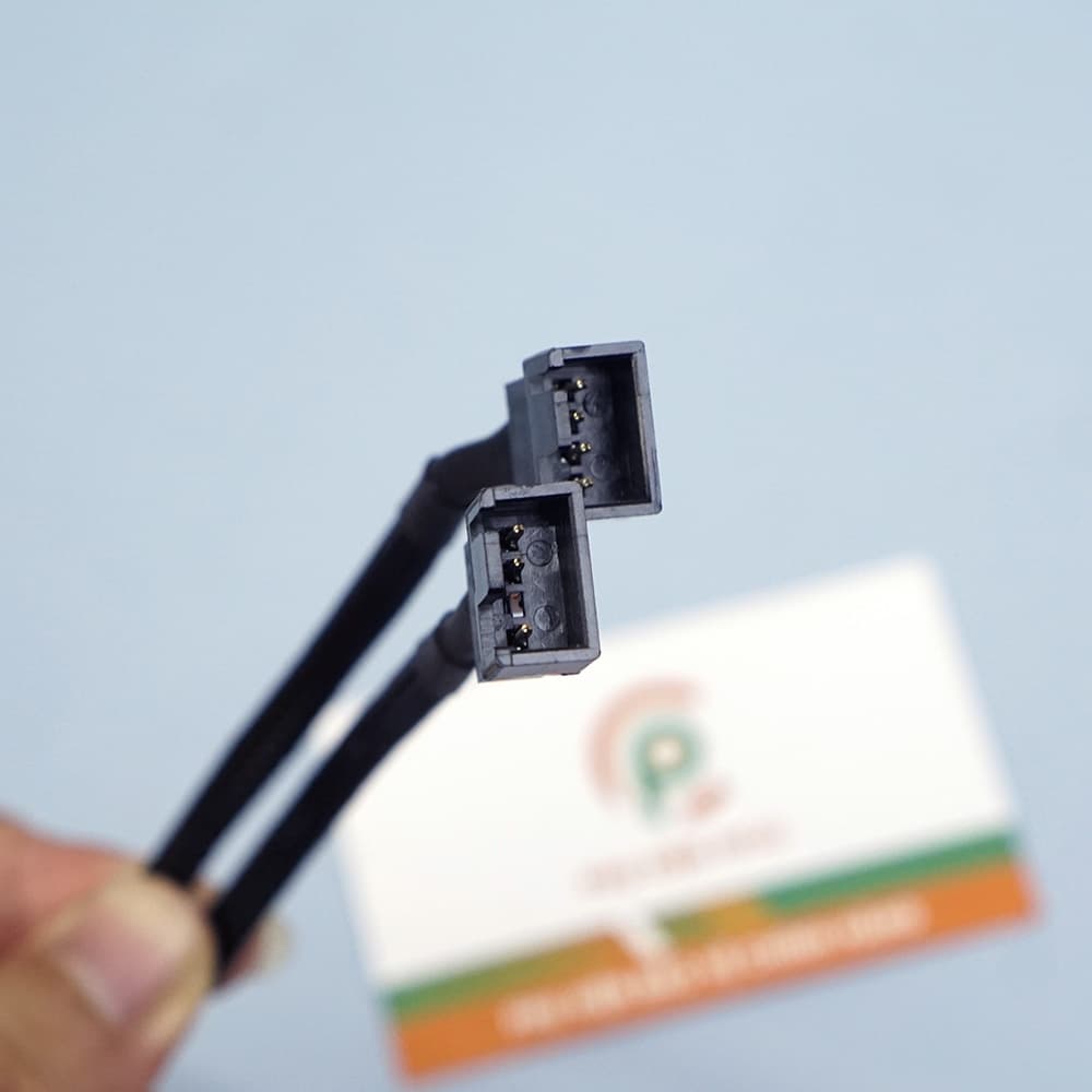 Dây chia nguồn fan 1 ra 2 PWM - Dây chia nguồn quạt case 1 ra 2 có PWM bọc dù siêu bền - 6