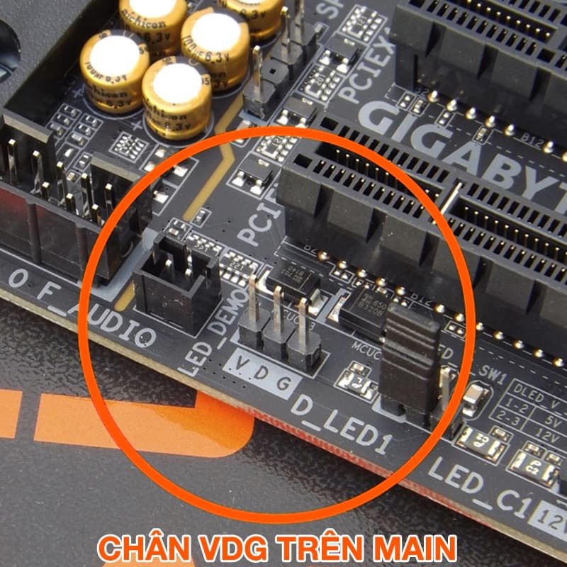 Dây chuyển VDG sang ARGB 3 Pin dành cho Mainboard Gigabyte Addressable RGB - 3