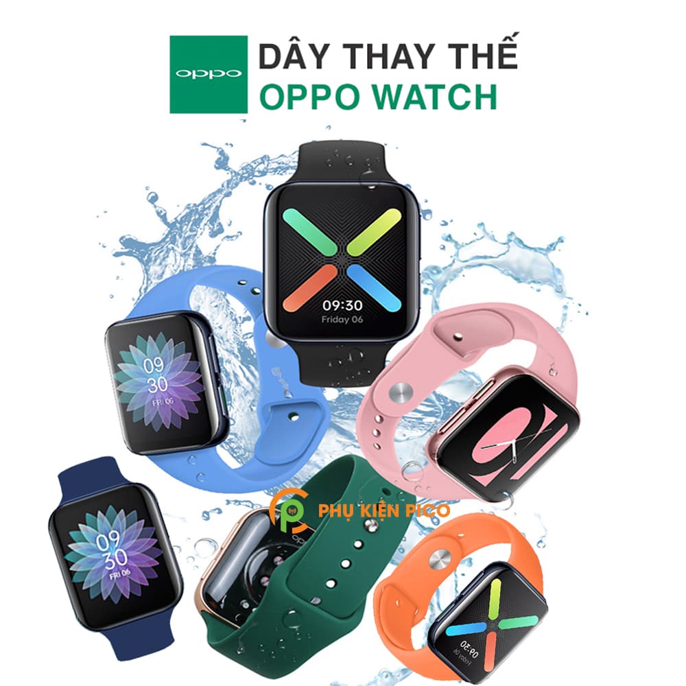 Dây đồng hồ Oppo Watch 41mm 46mm dây cao su đồng hồ siêu mềm nhiều màu