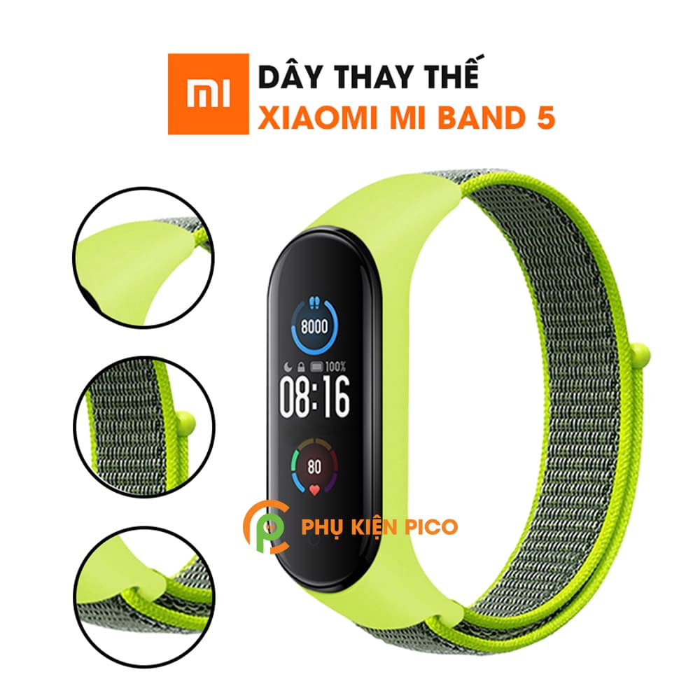 Dây đeo thay thế Xiaomi Mi Band 5 vải Nylon Sport Loop cao cấp siêu bền - Dây Nylon Sport Loop Miband 5 - 9