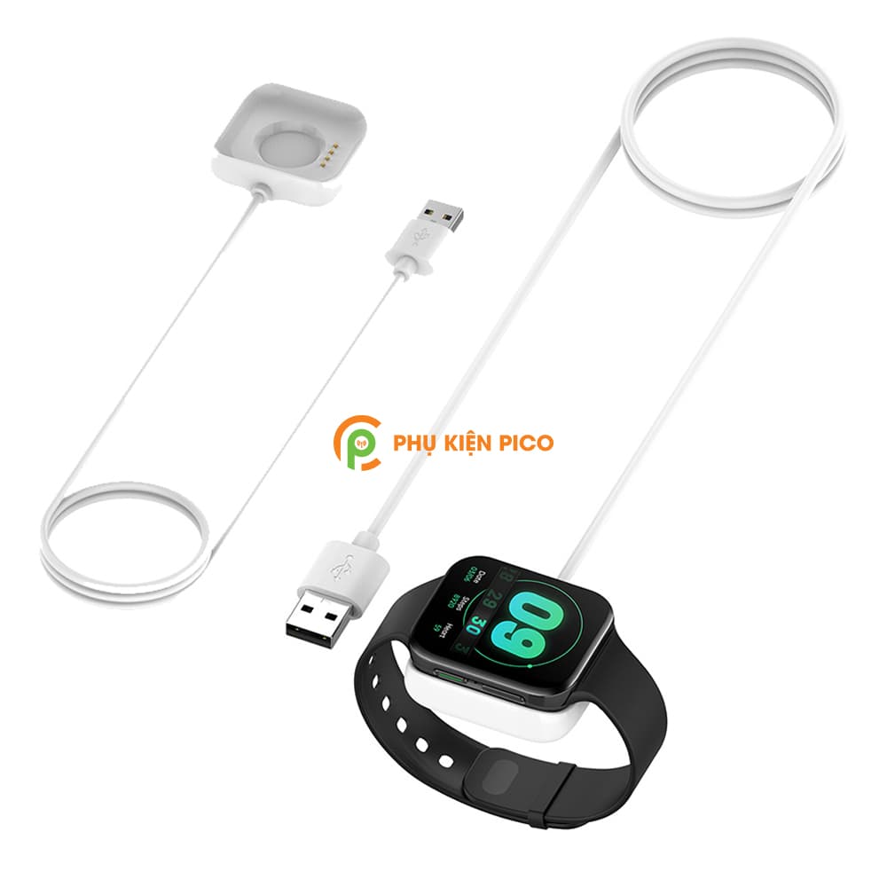 Cáp sạc đồng hồ Oppo Watch 41mm 46mm chiều dài 1m hai màu đen trắng Adapter Smartwatch - 11