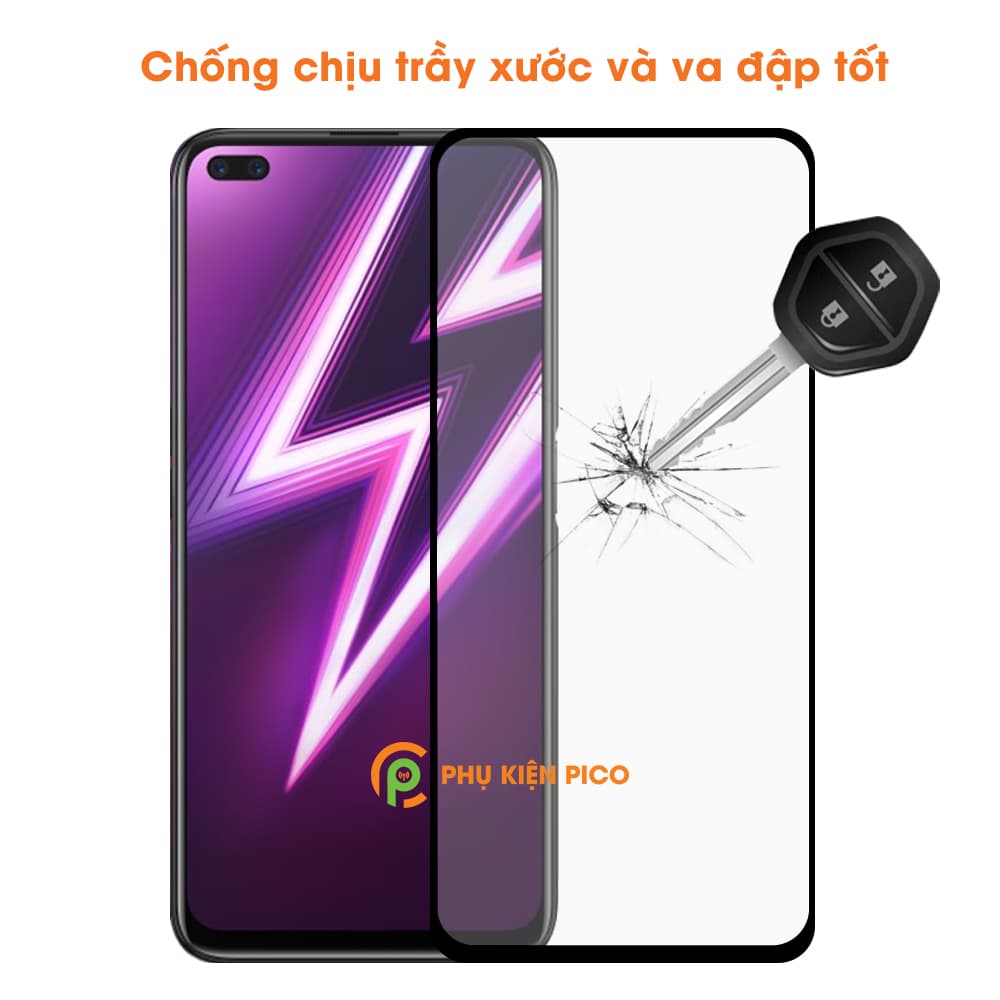 Kính cường lực Realme 6 Pro chính hãng Monqiqi full màn hình viền siêu mỏng độ cứng 9H - 5