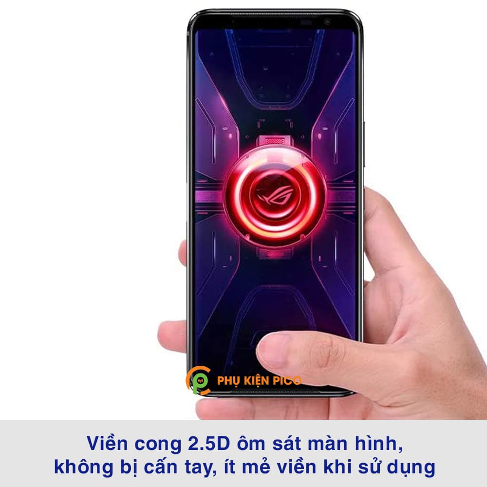 Kính cường lực Rog Phone 3 full màn hình viền đen siêu mỏng Goevno - 5