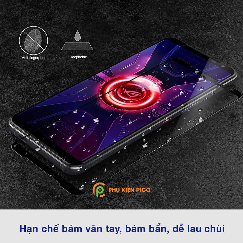 Kính cường lực Rog Phone 3 full màn hình viền đen siêu mỏng Goevno - 3