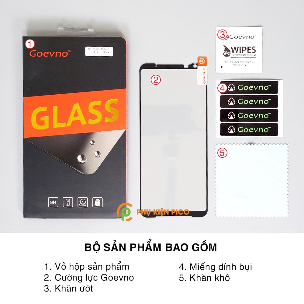 Kính cường lực Rog Phone 3 full màn hình viền đen siêu mỏng Goevno - 7