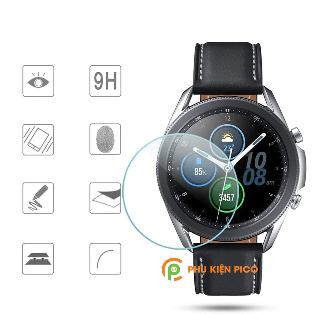 Cường lực Samsung Galaxy Watch 3 45mm trong suốt độ cứng 9H chống xước bảo vệ màn hình đồng hồ - 5