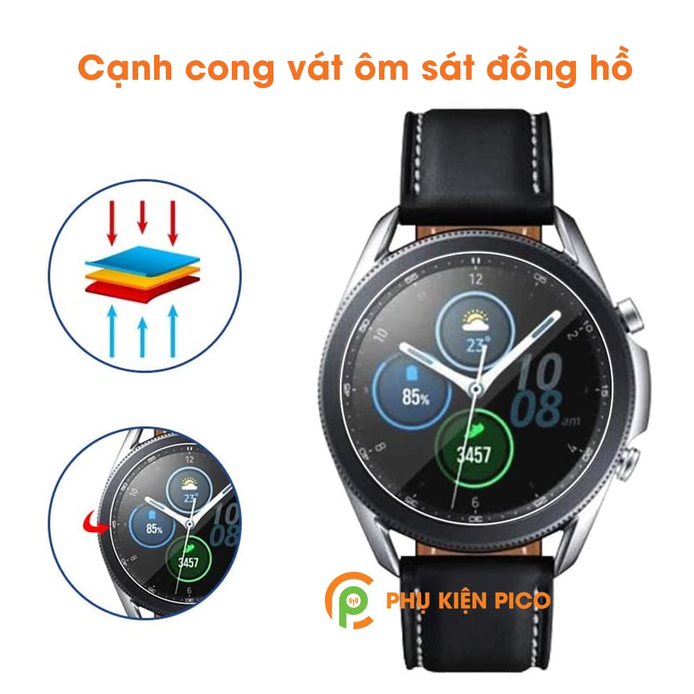 Cường lực Samsung Galaxy Watch 3 45mm trong suốt độ cứng 9H chống xước bảo vệ màn hình đồng hồ - 3