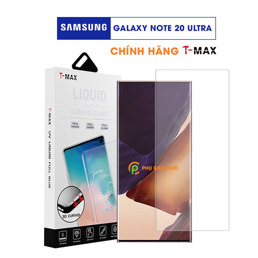 Kính cường lực Samsung Galaxy Note 20 Ultra chính hãng T-Max Liquid trong suốt keo UV full màn hình
