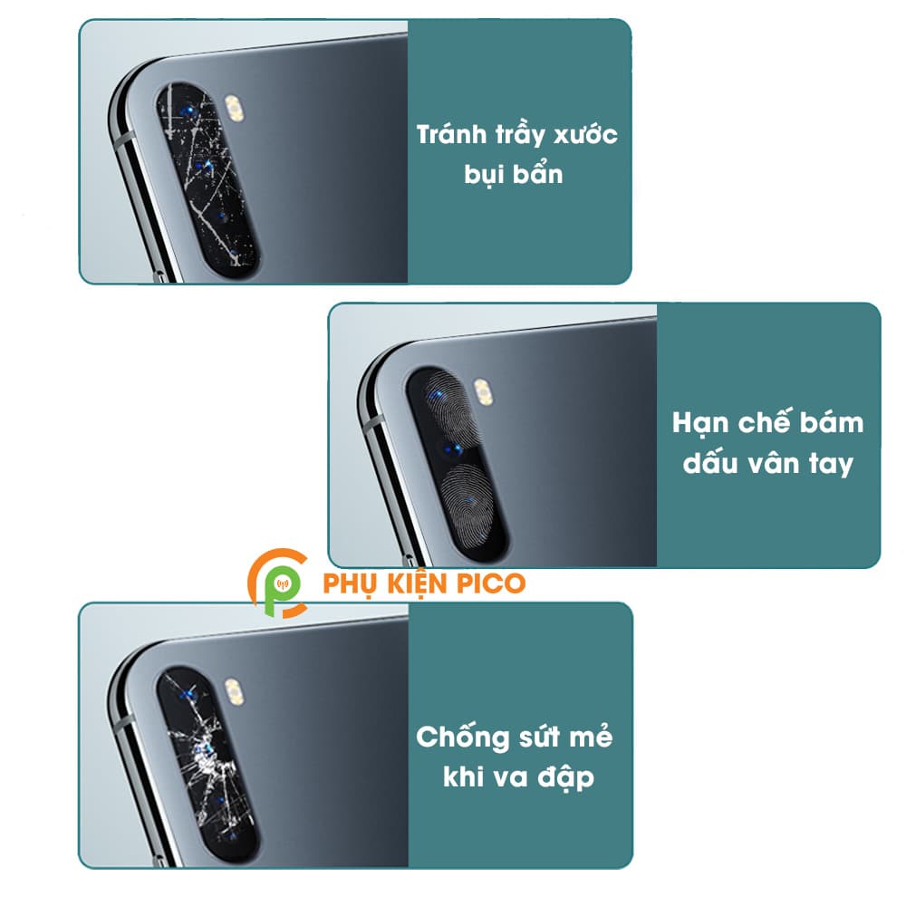Dán camera Oneplus Nord cường lực camera trong suốt độ cứng 7H - 4