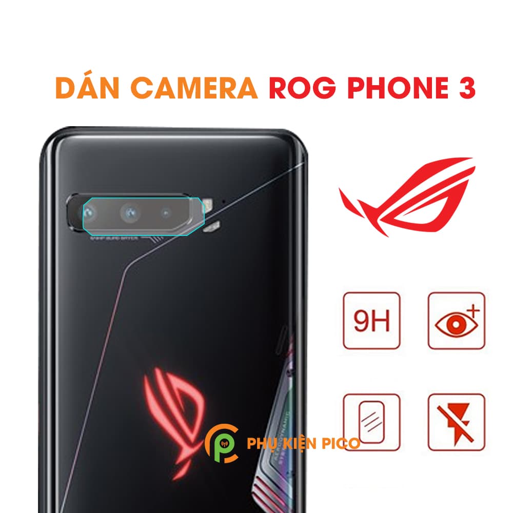 Dán camera Rog Phone 3 cường lực camera trong suốt độ cứng 7H