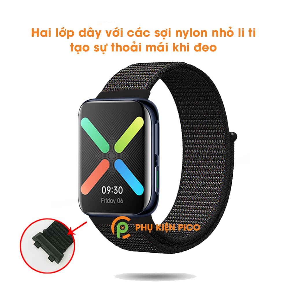 Dây đồng hồ Oppo Watch Size 41mm 46mm vải Nylon Sport Loop cao cấp siêu bền nhiều màu - 12