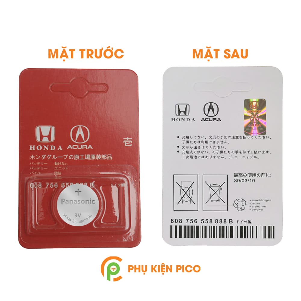 Pin chìa khóa xe máy Yamaha NVX sản xuất tại Indonesia 3V Panasonic - 2