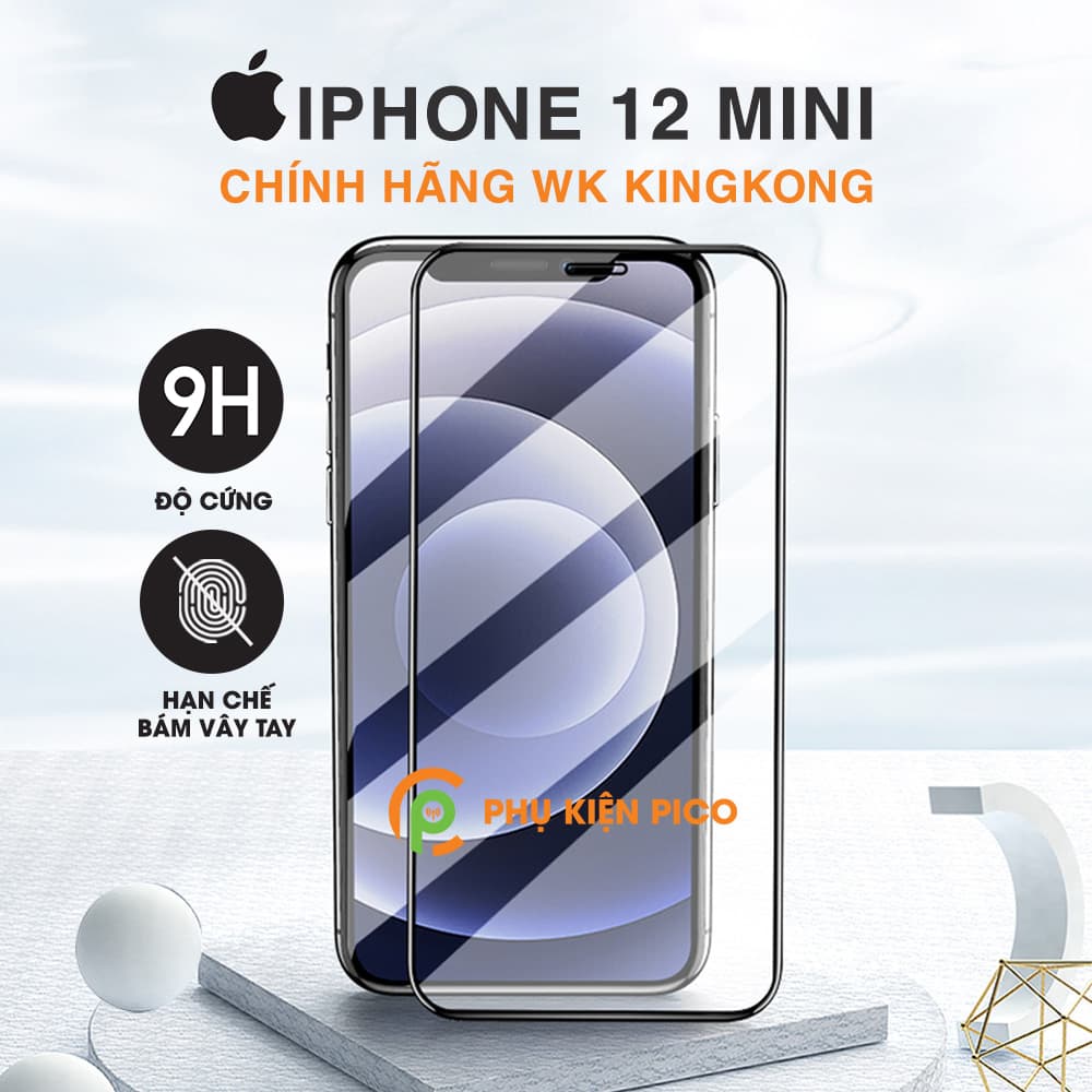 Cường lực Iphone 12 Mini chính hãng KingKong độ cứng 9H chống va đập trầy xước