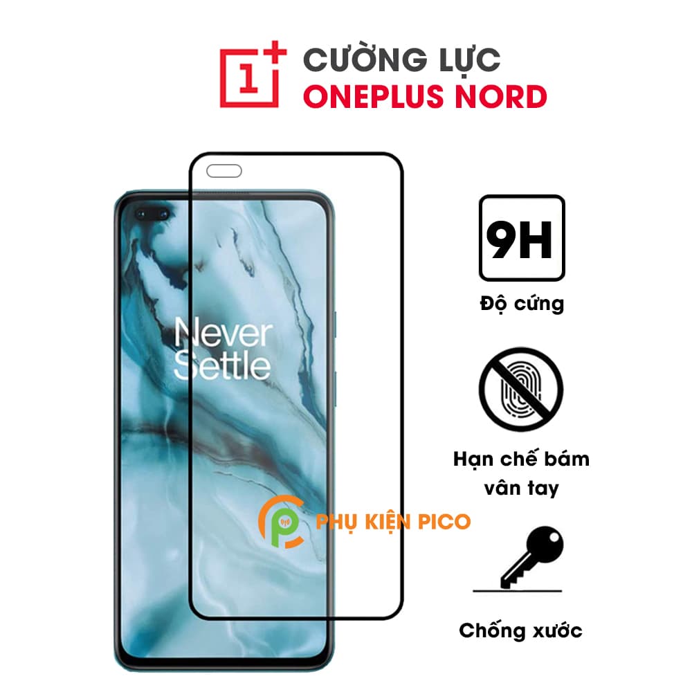 Kính cường lực Oneplus Nord viền đen siêu mỏng độ cứng 9H chống va đập