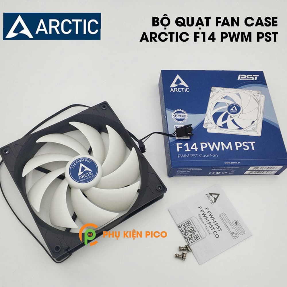 Quạt tản nhiệt case máy tính Arctic F14 PWM PST - Quạt Fan Case 14cm - 9