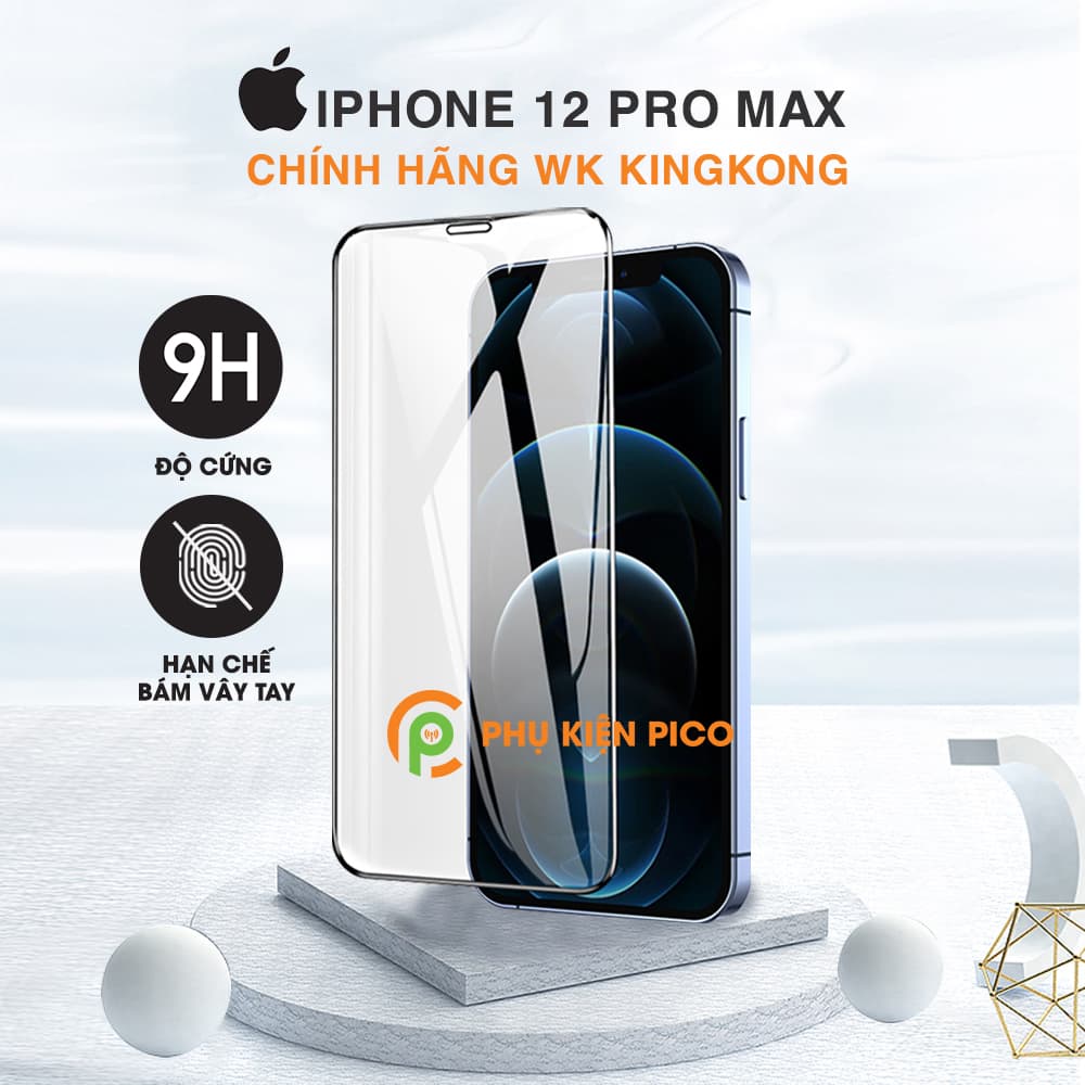 Cường lực Iphone 12 Pro Max chính hãng KingKong chống va đập trầy xước