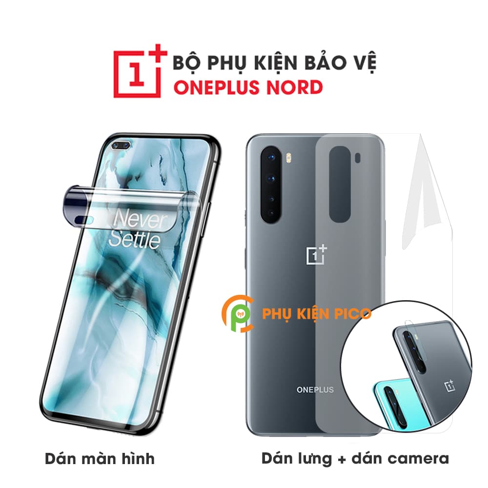 Dán màn hình, Dán lưng PPF dẻo và Dán camera Oneplus Nord-Combo 3