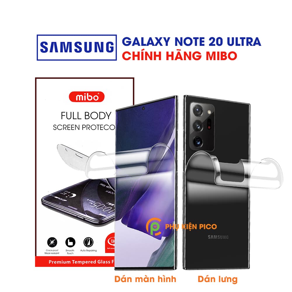 Dán màn hình và Dán lưng Samsung Galaxy Note 20 Ultra chính hãng Mibo